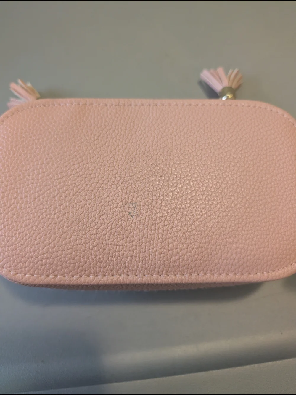 Ruby + Cash Pink Faux Leather Travel Jewelry Case Organizer Box Zipper Tassel